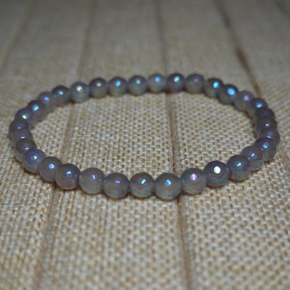 (NWT) Labradorite Faceted Bead Bracelet - Picture 1 of 5